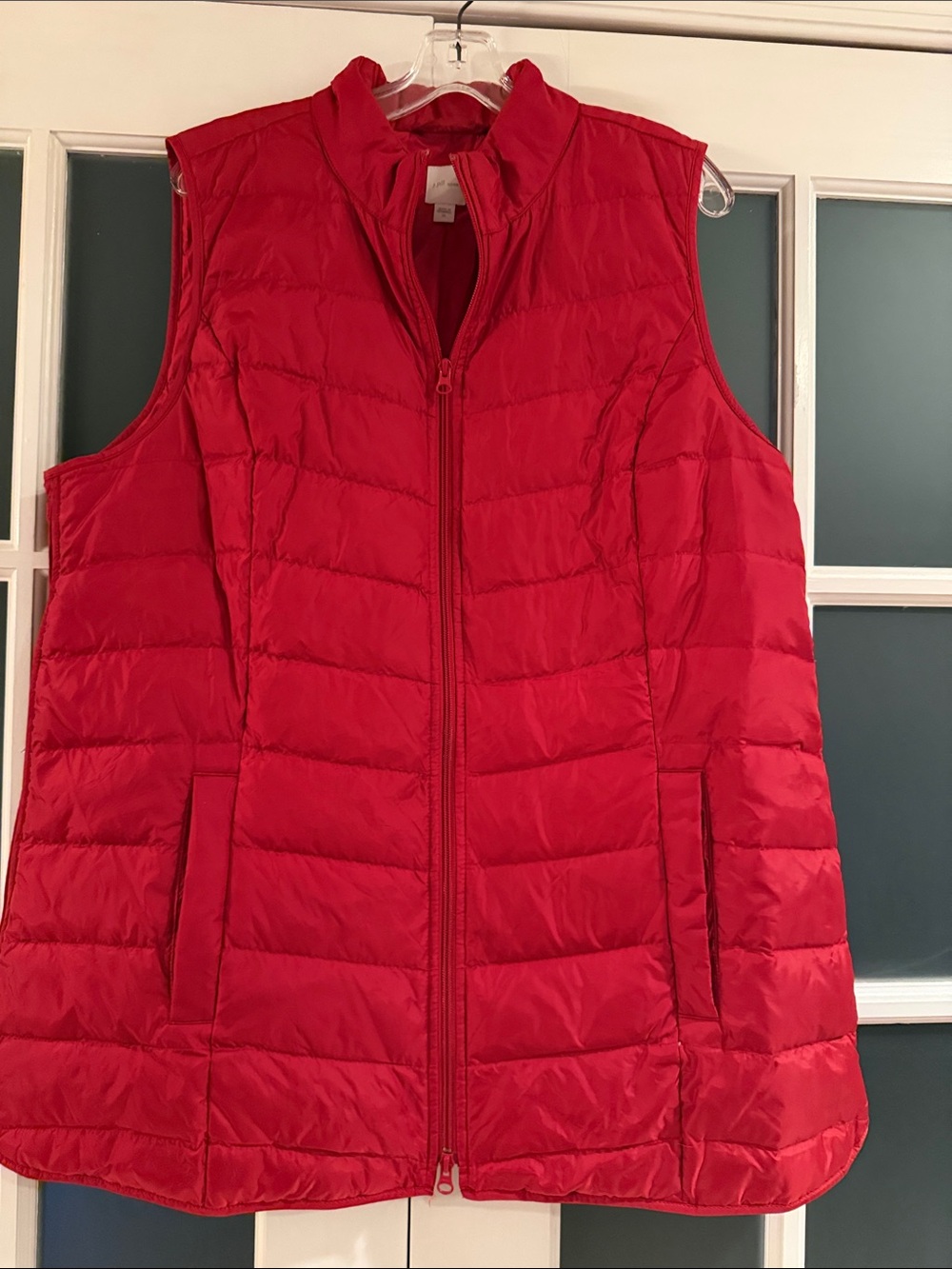 J. Jill Red Quilted Puffer Vest
